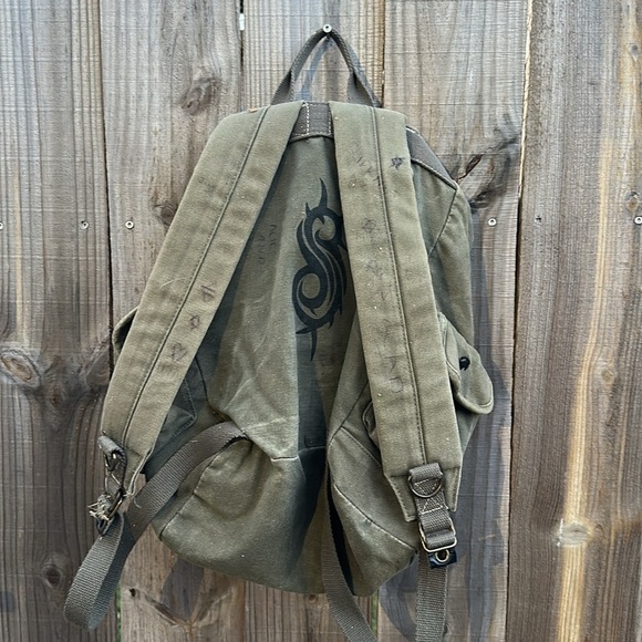 Slipknot Canvas Drawstring Vintage Backpack Y2K Bioworld - Picture 6 of 14